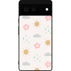 Coque Google Pixel 6 - Silicone rigide noir Spring 23 weather