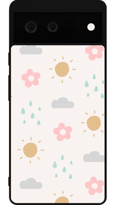 Google Pixel 6 Case Hülle - Silikon schwarz Spring 23 weather