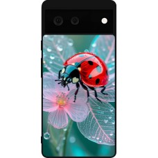 Google Pixel 6 Case Hülle - Silikon schwarz Ladybird in bloom Spring 2026