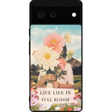 Google Pixel 6 Case Hülle - Silikon schwarz Live life in full moon Spring 2026