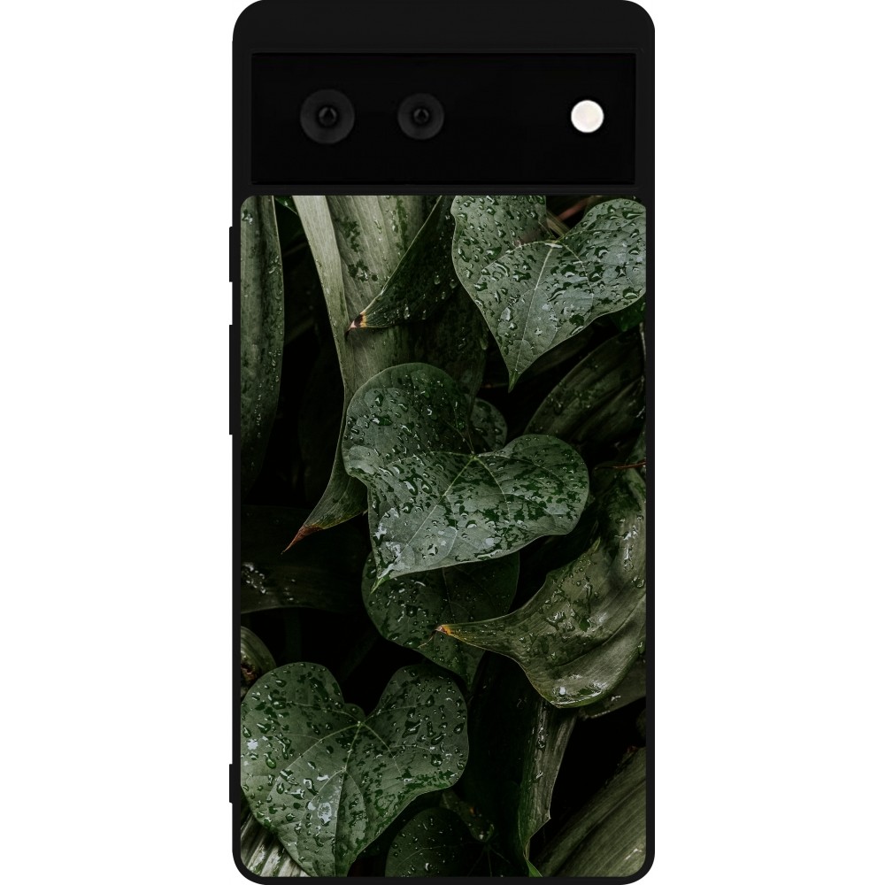 Coque Google Pixel 6 - Silicone rigide noir Spring 23 fresh plants
