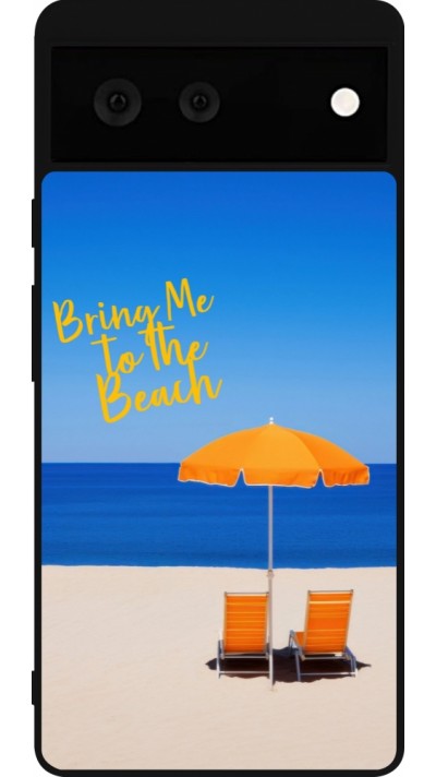 Coque Google Pixel 6 - Silicone rigide noir Summer 2025 Bring me to the beach