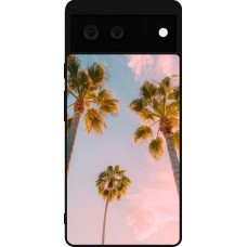 Google Pixel 6 Case Hülle - Silikon schwarz Summer 2025 Palmiers