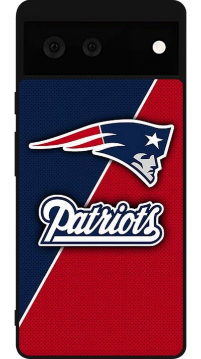 Coque Google Pixel 6 - Silicone rigide noir Super Bowl 26 Patriots 1