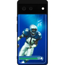 Coque Google Pixel 6 - Silicone rigide noir Super Bowl 26 Seattle 1