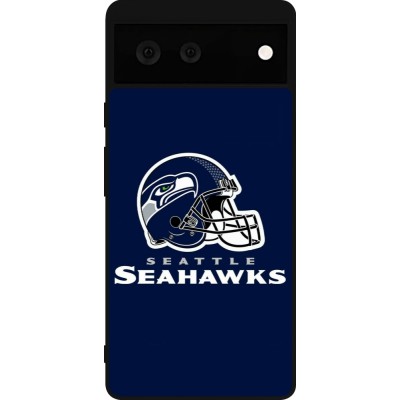 Google Pixel 6 Case Hülle - Silikon schwarz Super Bowl 26 Seattle 3