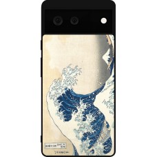 Google Pixel 6 Case Hülle - Silikon schwarz Kunstbild - Die große Welle vor Kanagawa - Hokusai