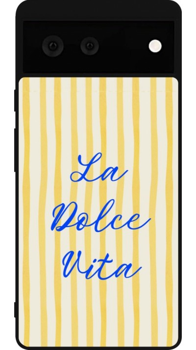 Coque Google Pixel 6 - Silicone rigide noir The good life 2026