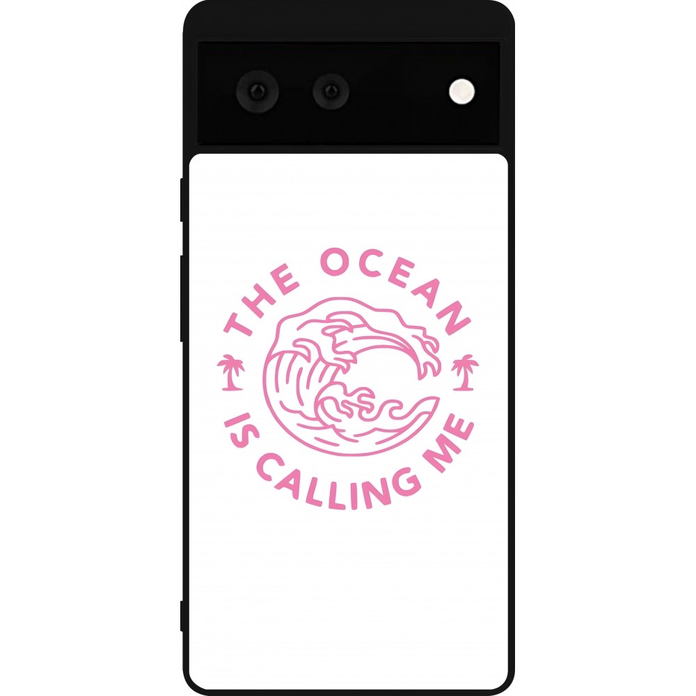 Coque Google Pixel 6 - Silicone rigide noir The Ocean is calling me
