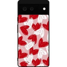 Coque Google Pixel 6 - Silicone rigide noir Valentine 2024 with love heart