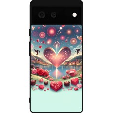 Google Pixel 6 Case Hülle - Silikon schwarz Valentin 2025 Schick
