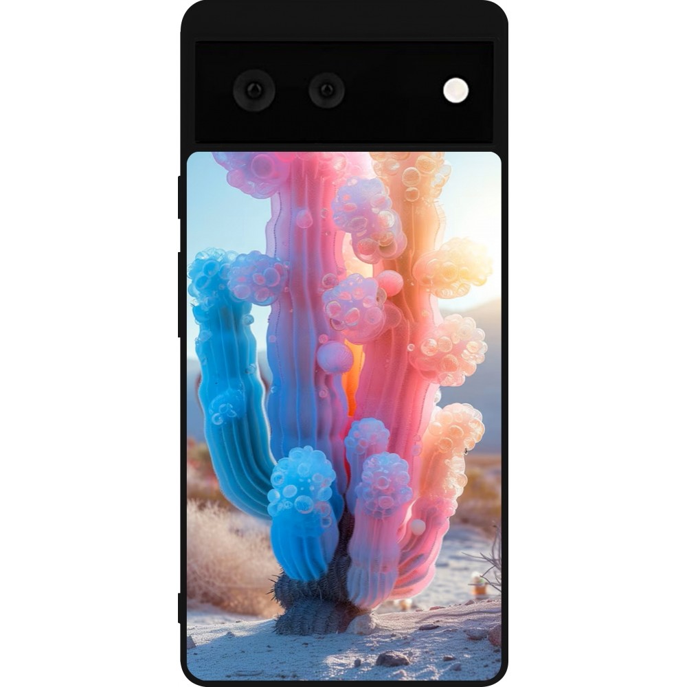 Google Pixel 6 Case Hülle - Silikon schwarz Artificial vegetation 2025