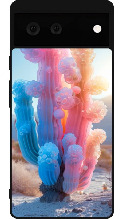 Google Pixel 6 Case Hülle - Silikon schwarz Artificial vegetation 2025