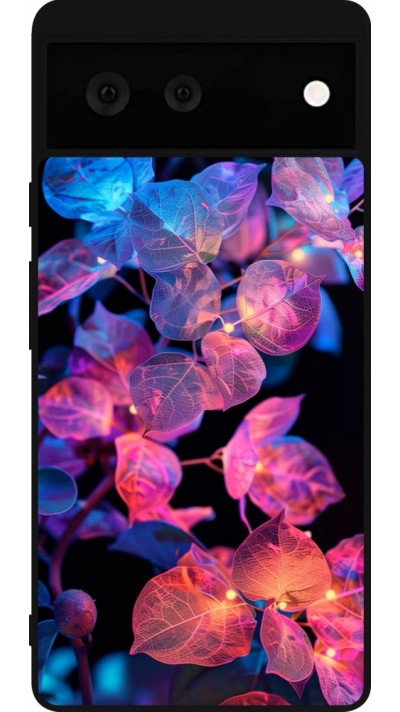 Google Pixel 6 Case Hülle - Silikon schwarz Artificial vegetation 2025
