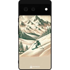 Google Pixel 6 Case Hülle - Silikon schwarz Vintage Skiberg