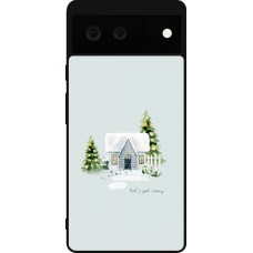 Google Pixel 6 Case Hülle - Silikon schwarz Winter 25 Cosy House