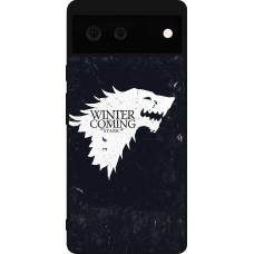 Google Pixel 6 Case Hülle - Silikon schwarz Winter is coming Stark