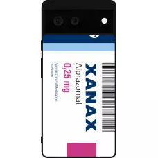 Coque Google Pixel 6 - Silicone rigide noir Xanax Alprazolam 2025