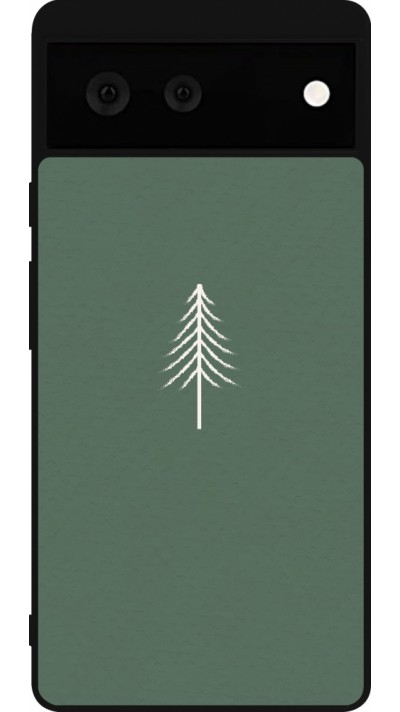 Google Pixel 6 Case Hülle - Silikon schwarz Christmas 22 minimalist tree