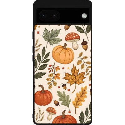 Coque Google Pixel 6a - Silicone rigide noir Autumn 25 Autumn pattern