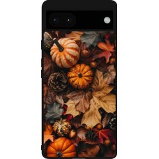 Coque Google Pixel 6a - Silicone rigide noir Autumn 25 Pumpkin