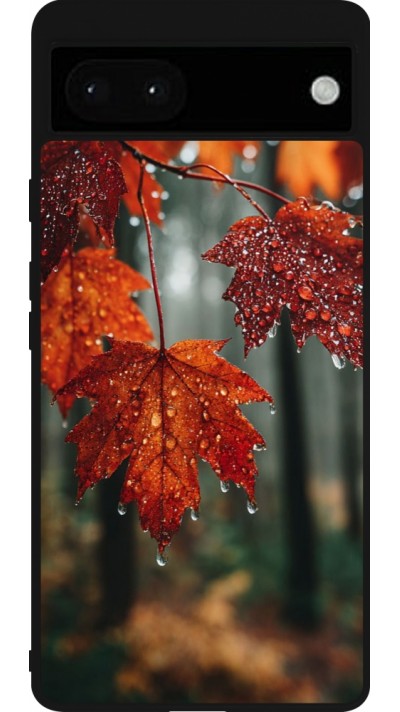 Google Pixel 6a Case Hülle - Silikon schwarz Autumn 25 Rain