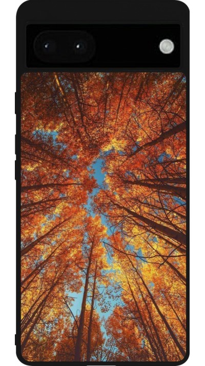 Google Pixel 6a Case Hülle - Silikon schwarz Autumn 25 Trees