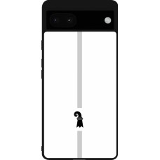 Google Pixel 6a Case Hülle - Silikon schwarz Kanton BS weiss