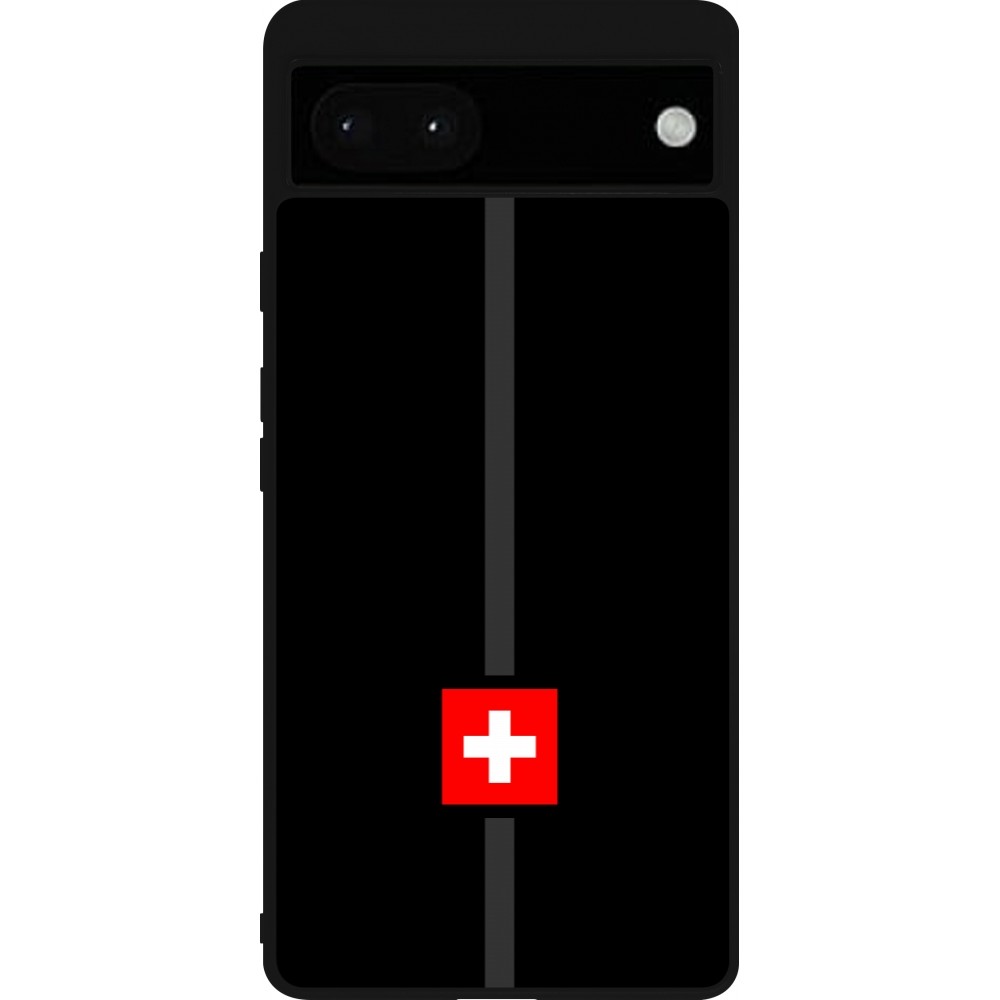 Google Pixel 6a Case Hülle - Silikon schwarz Kanton CH schwarz