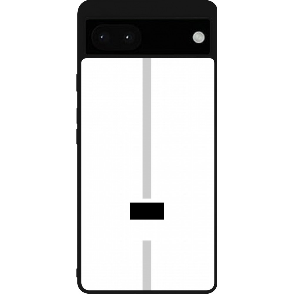 Google Pixel 6a Case Hülle - Silikon schwarz Kanton FR weiss