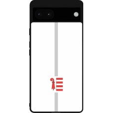 Google Pixel 6a Case Hülle - Silikon schwarz Kanton JU weiss