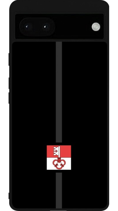 Google Pixel 6a Case Hülle - Silikon schwarz Kanton OW schwarz