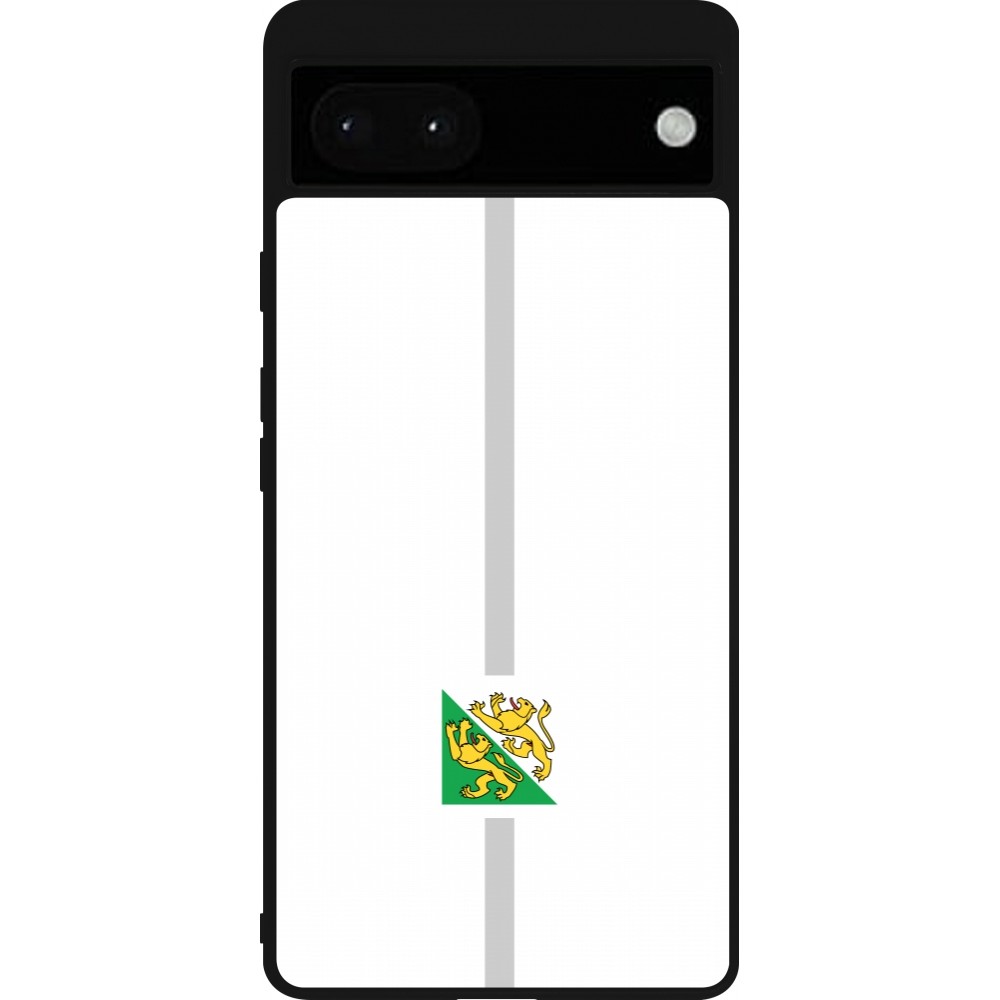 Google Pixel 6a Case Hülle - Silikon schwarz Kanton TG weiss
