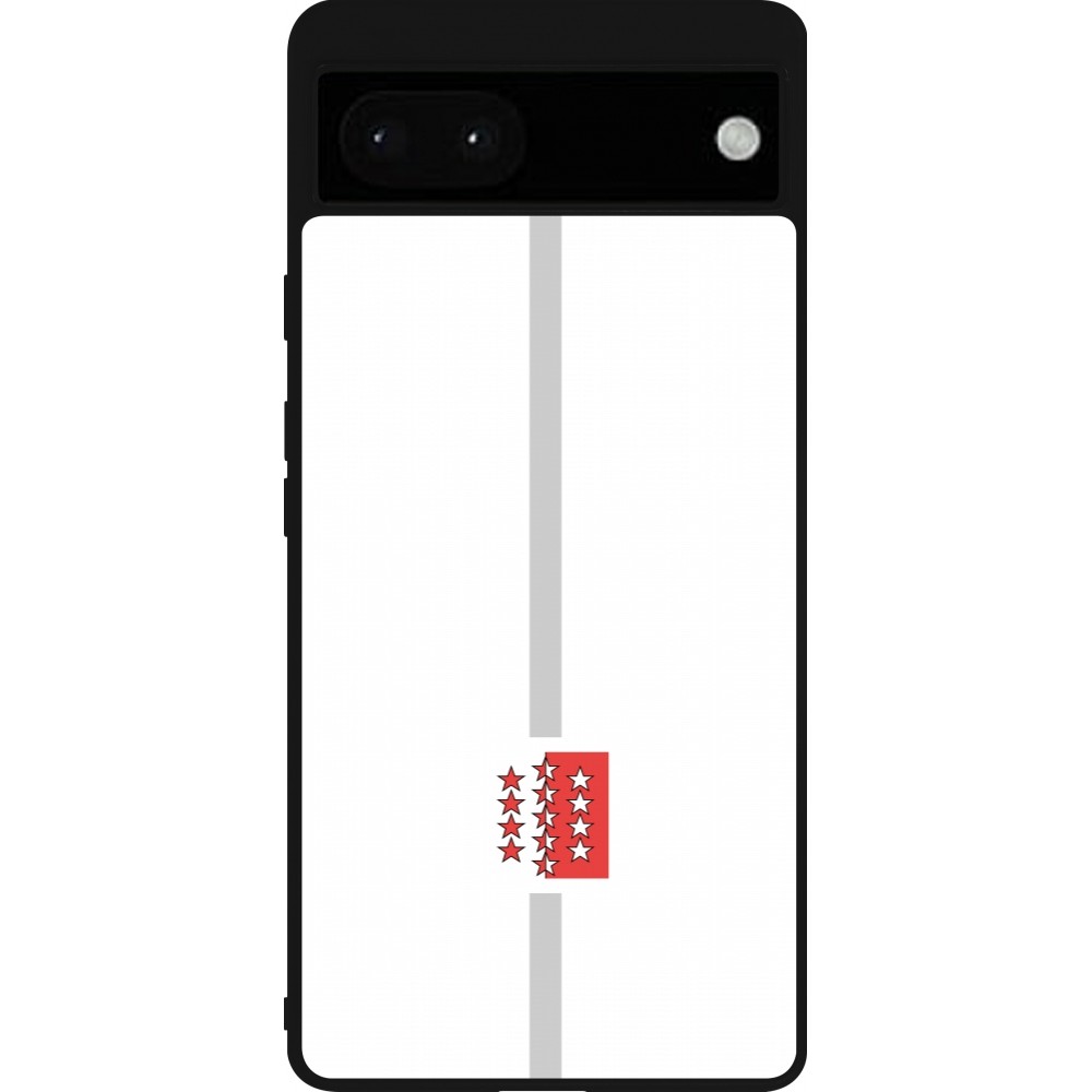 Coque Google Pixel 6a - Silicone rigide noir Canton VS blanc
