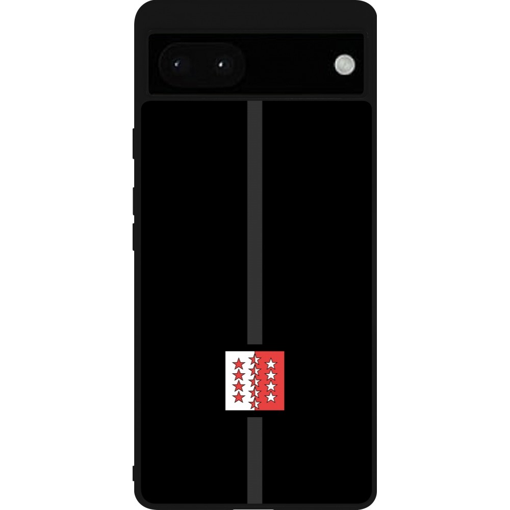Google Pixel 6a Case Hülle - Silikon schwarz Kanton VS schwarz
