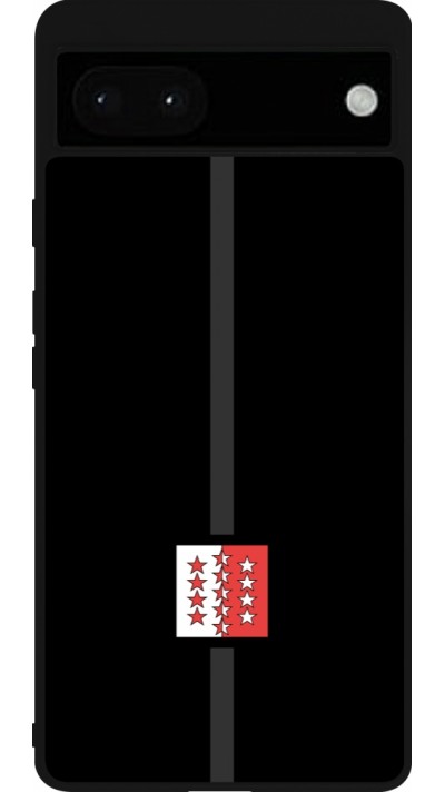 Google Pixel 6a Case Hülle - Silikon schwarz Kanton VS schwarz