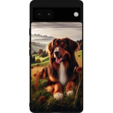 Google Pixel 6a Case Hülle - Silikon schwarz Hund Land Schweiz