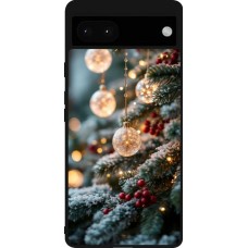 Coque Google Pixel 6a - Silicone rigide noir Christmas 25 Xmas Decorated Tree