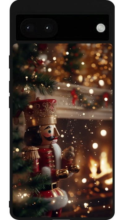 Google Pixel 6a Case Hülle - Silikon schwarz Christmas 25 Xmas Nutcracker
