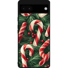 Coque Google Pixel 6a - Silicone rigide noir Christmas 25 Xmas Stick