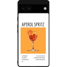 Google Pixel 6a Case Hülle - Silikon schwarz Cocktail Rezept Aperol Spritz