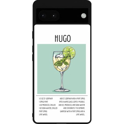 Coque Google Pixel 6a - Silicone rigide noir Cocktail recette Hugo