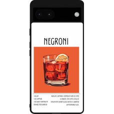 Google Pixel 6a Case Hülle - Silikon schwarz Cocktail Rezept Negroni