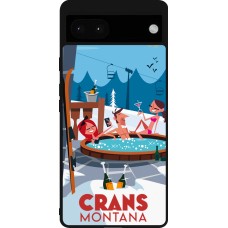 Google Pixel 6a Case Hülle - Silikon schwarz Crans-Montana Mountain Jacuzzi