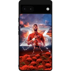 Google Pixel 6a Case Hülle - Silikon schwarz Djokovic 23 Grand Slam