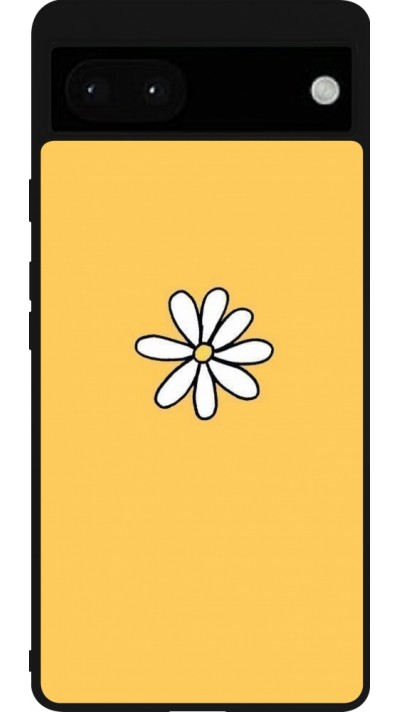 Google Pixel 6a Case Hülle - Silikon schwarz Easter 2023 daisy