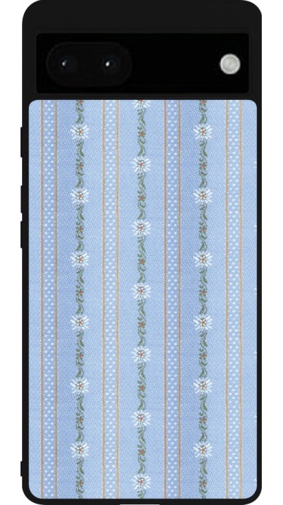 Google Pixel 6a Case Hülle - Silikon schwarz Edelweiss