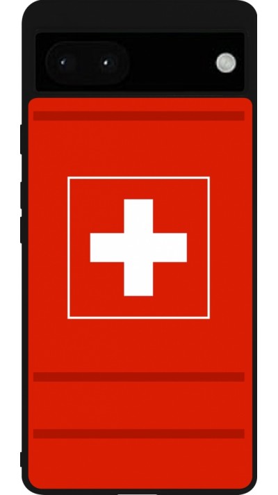 Google Pixel 6a Case Hülle - Silikon schwarz Euro 2020 Switzerland