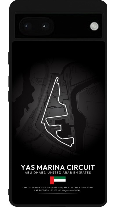 Coque Google Pixel 6a - Silicone rigide noir F1 Track 2025 Abu Dhabi