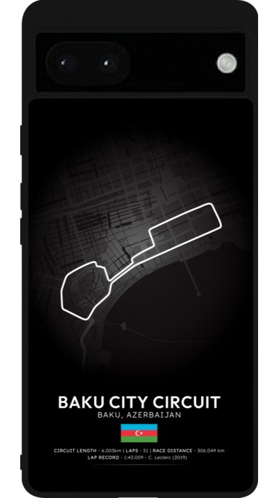 Coque Google Pixel 6a - Silicone rigide noir F1 Track 2025 Azerbaijan